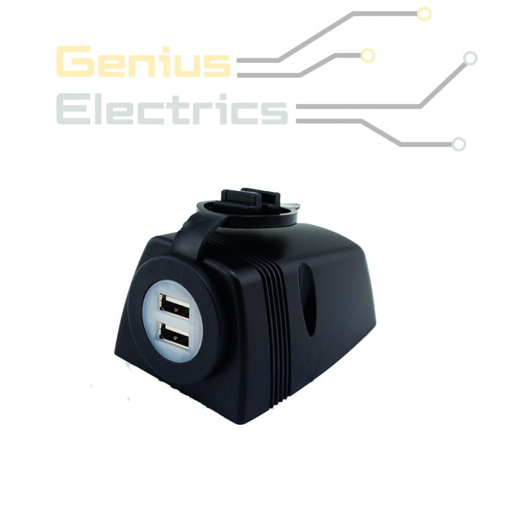 Zonder hoofd aangrenzend Snel 12V USB contactdoos opbouw - Genius Electrics