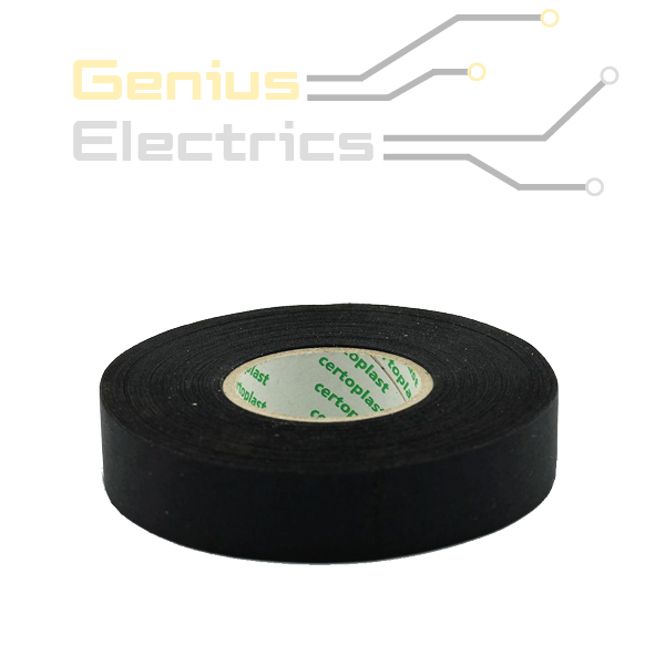 Zwart Detecteerbaar Oorlogszuchtig Certoplast hittebestendige isolatie tape 19mm x 25m - Genius Electrics